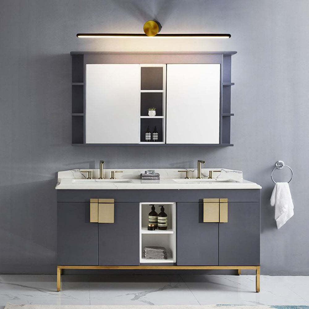 Modern Bathroom Vanity Set with Leigh Wall Lamp