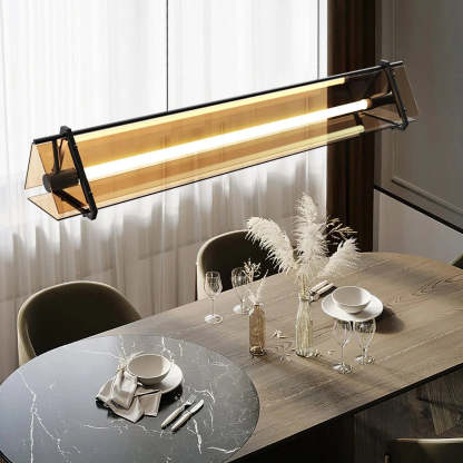 Edge Industrial Pendant Light above dining table