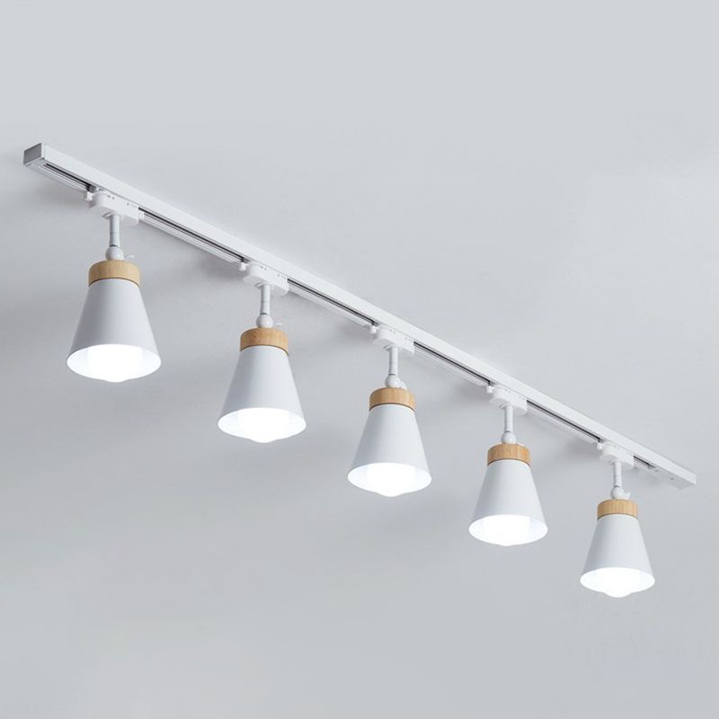 White Haney Cone LED Track Lighting, modern ceiling light