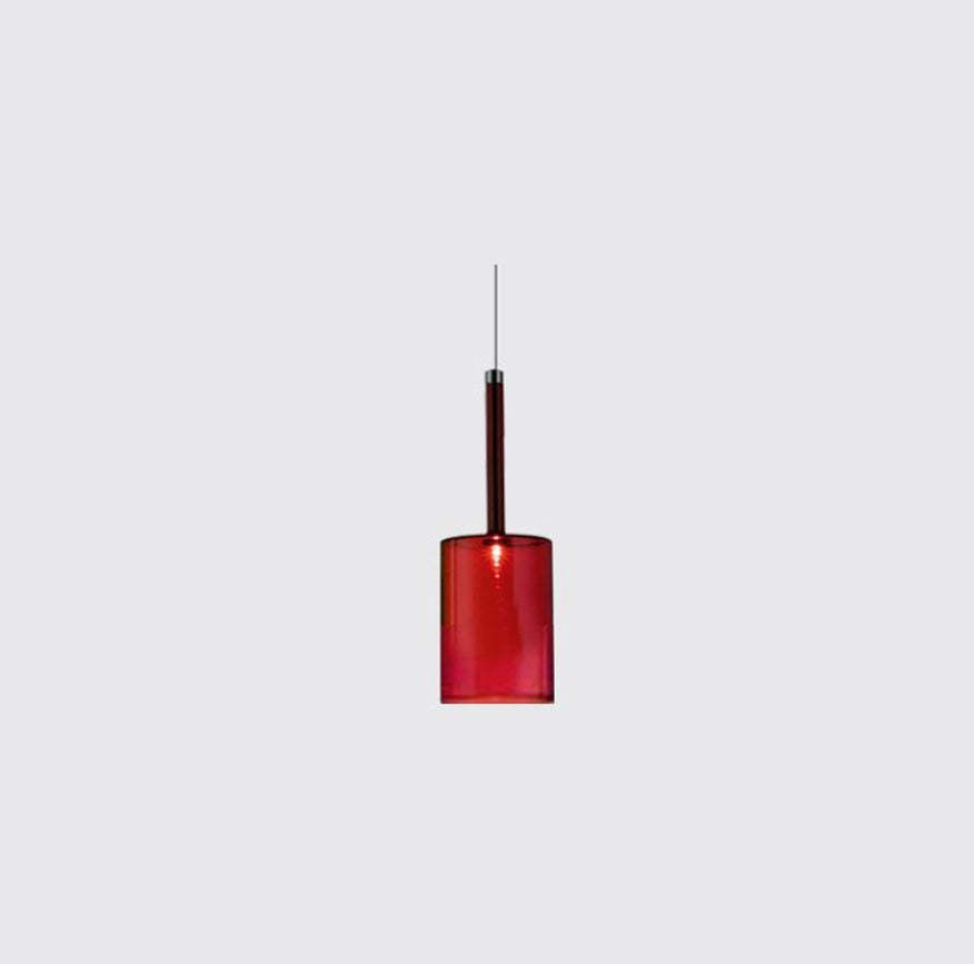 Hailie red glass pendant light