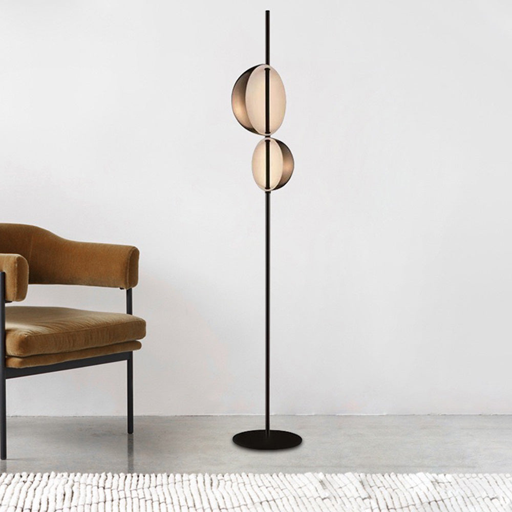 Salgado Floor Lamp illuminating a modern living space by Lassola