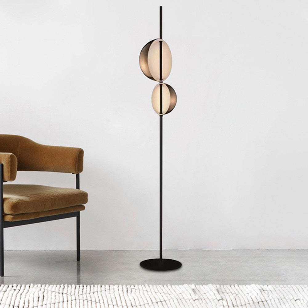 Salgado Floor Lamp illuminating a modern living space by Lassola