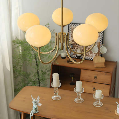 Art Deco Globe Chandelier - Hailie Retro Lighting