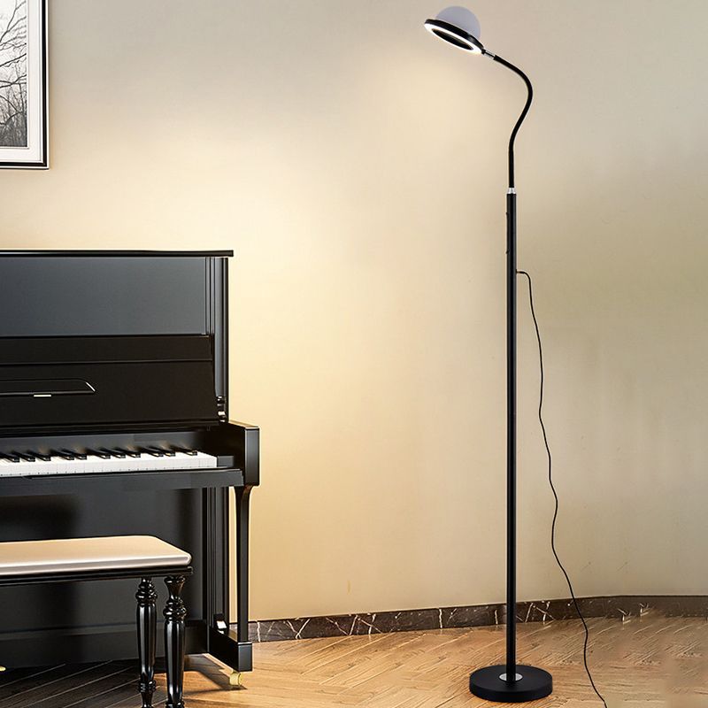 Eryn Modern Globe Floor Lamp near piano