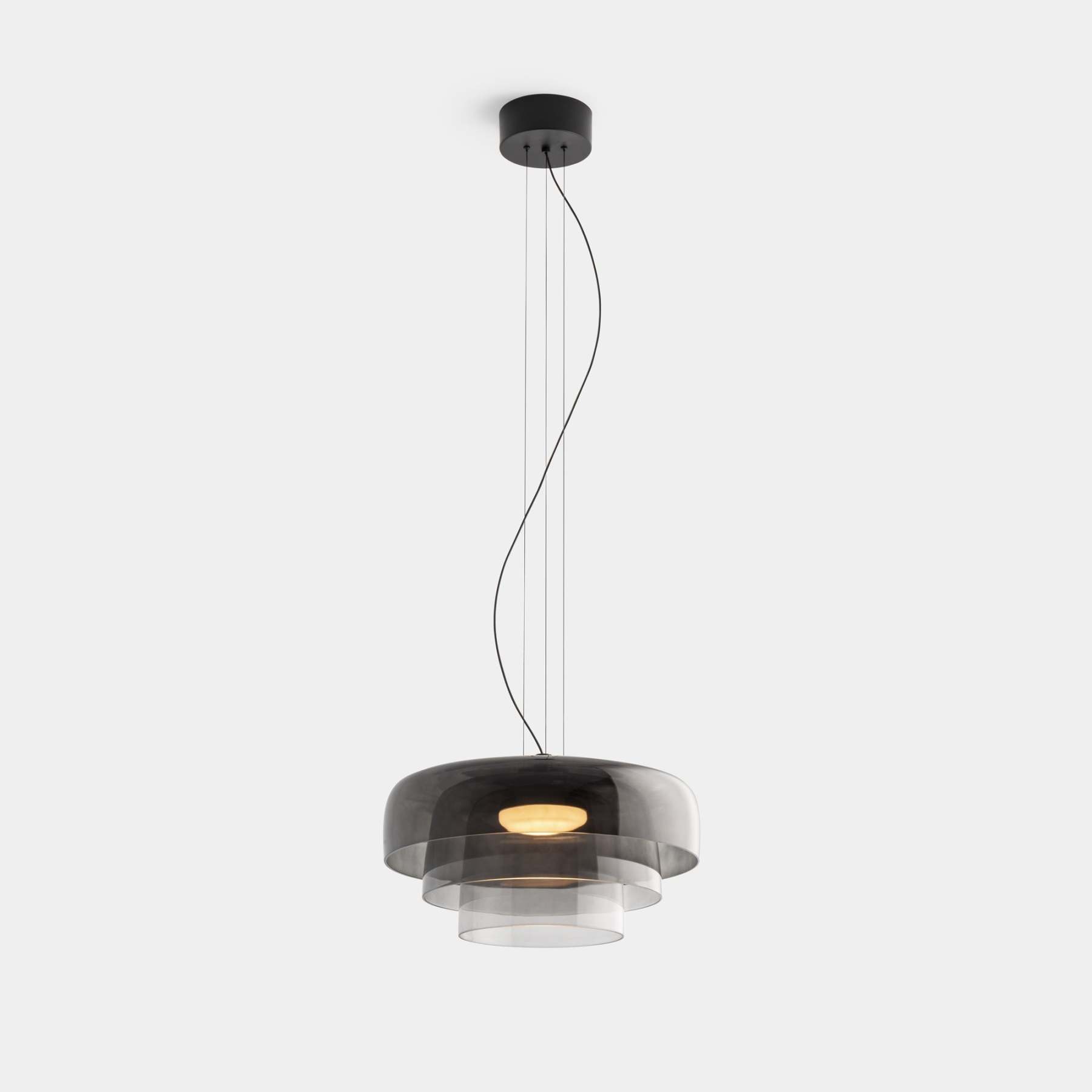 Morandi Modern pendant light, glass shade