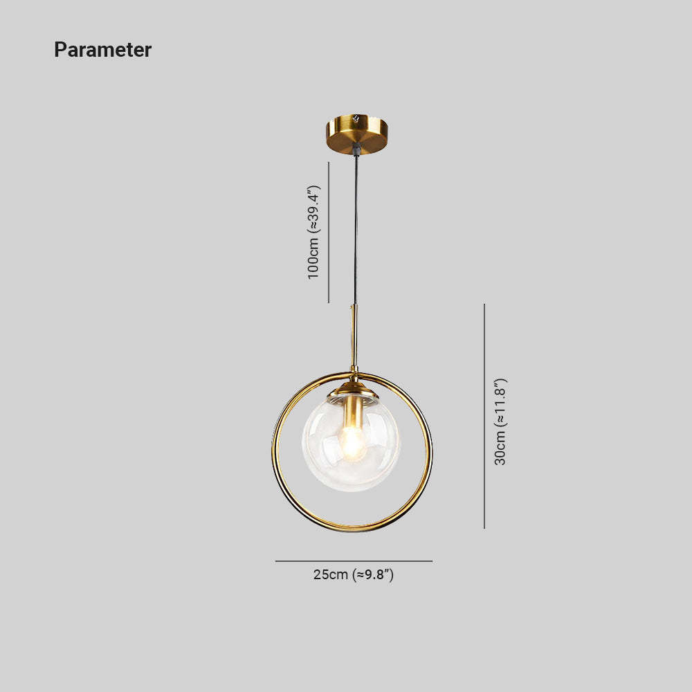 Hailie pendant light dimensions: height, width, depth.
