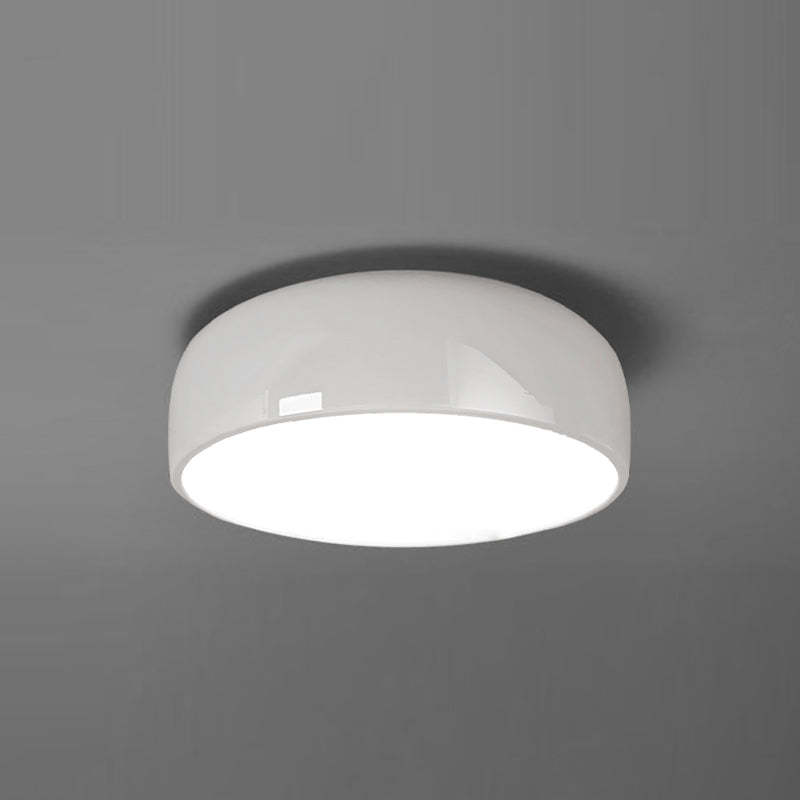 White Leilani modern ceiling light, disc shape