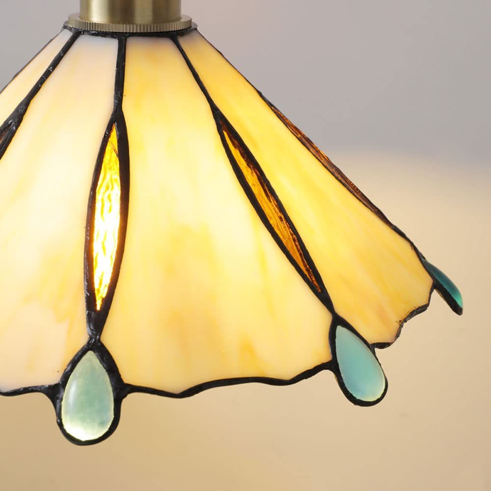 Eryn Vintage Pendant Light - Stained Glass Detail