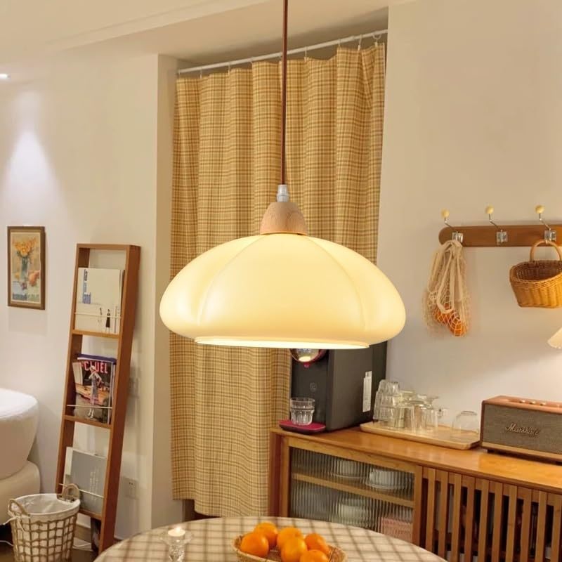 Hailie Retro Pendant Light in a cozy dining room setting