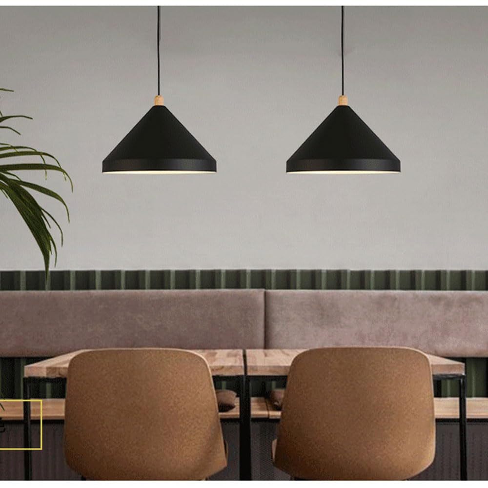 Black Hailie Pendant Lights over Dining Table
