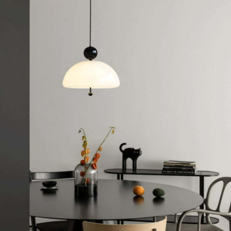 Morandi pendant light over dining table