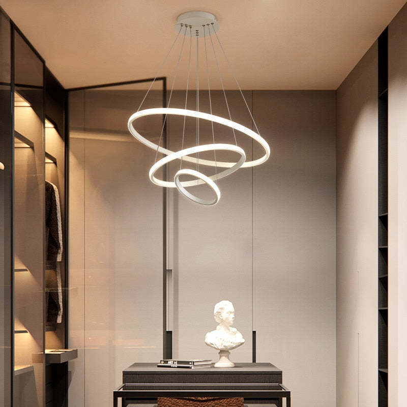 Modern 3-Ring LED Pendant Light - Las Sola Lighting