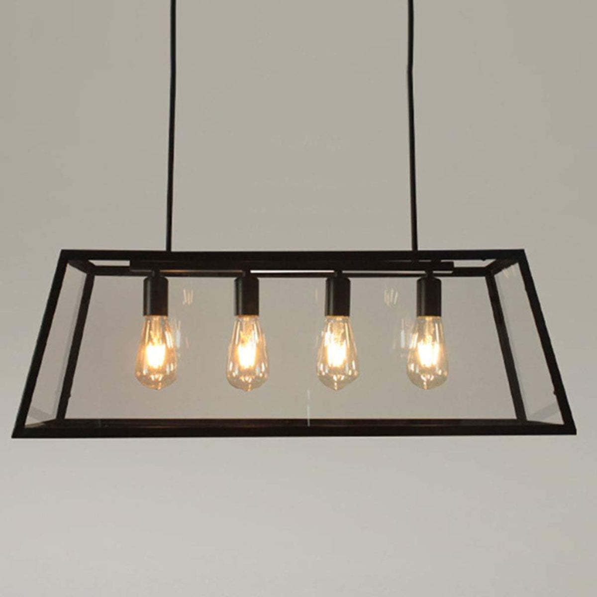 Austin Industrial Pendant Light with 4 LED Bulbs