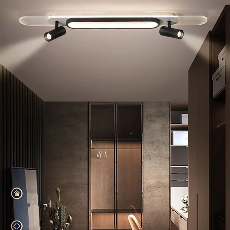 Haney Modern Rectangular LED Metal Acrylic Ceiling Light
