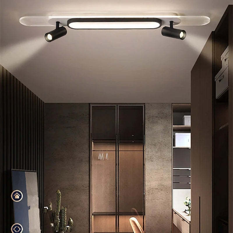 Haney Modern Rectangular LED Metal Acrylic Ceiling Light