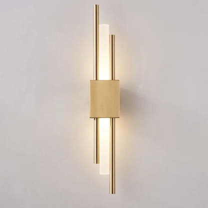Alana wall lamp: Modern gold metal and marble lighting.