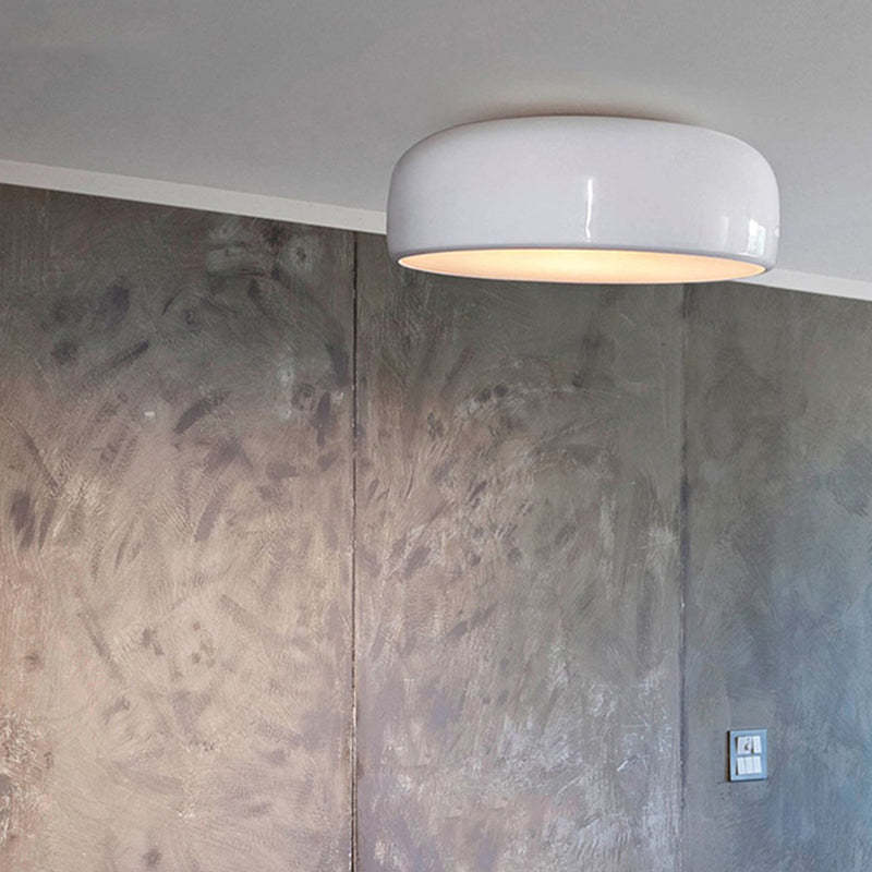 White Leilani modern ceiling light illuminating a room