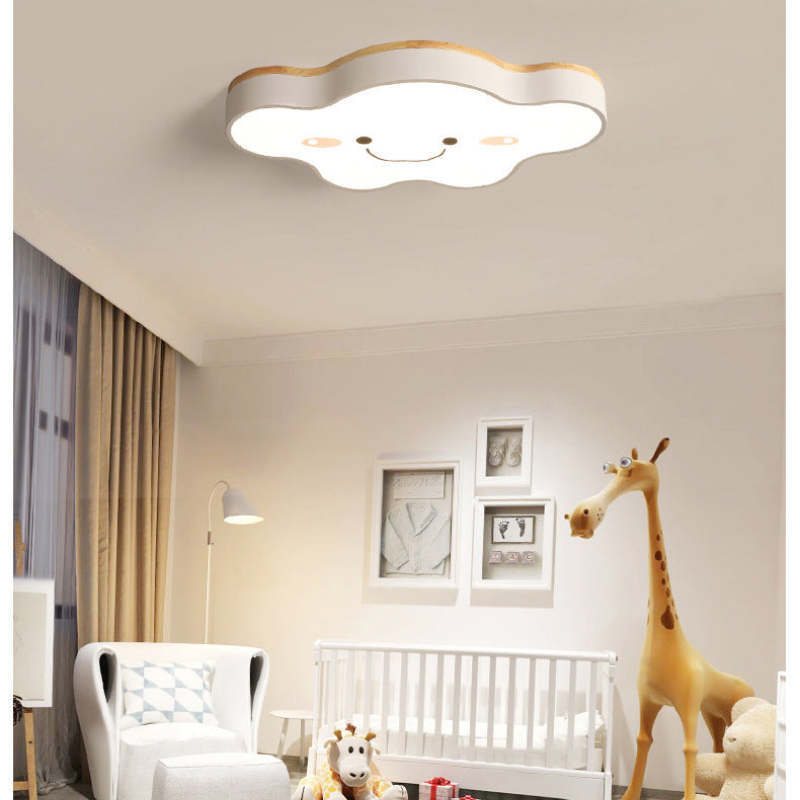 Smiling Cloud LED Ceiling Light in Kids Room