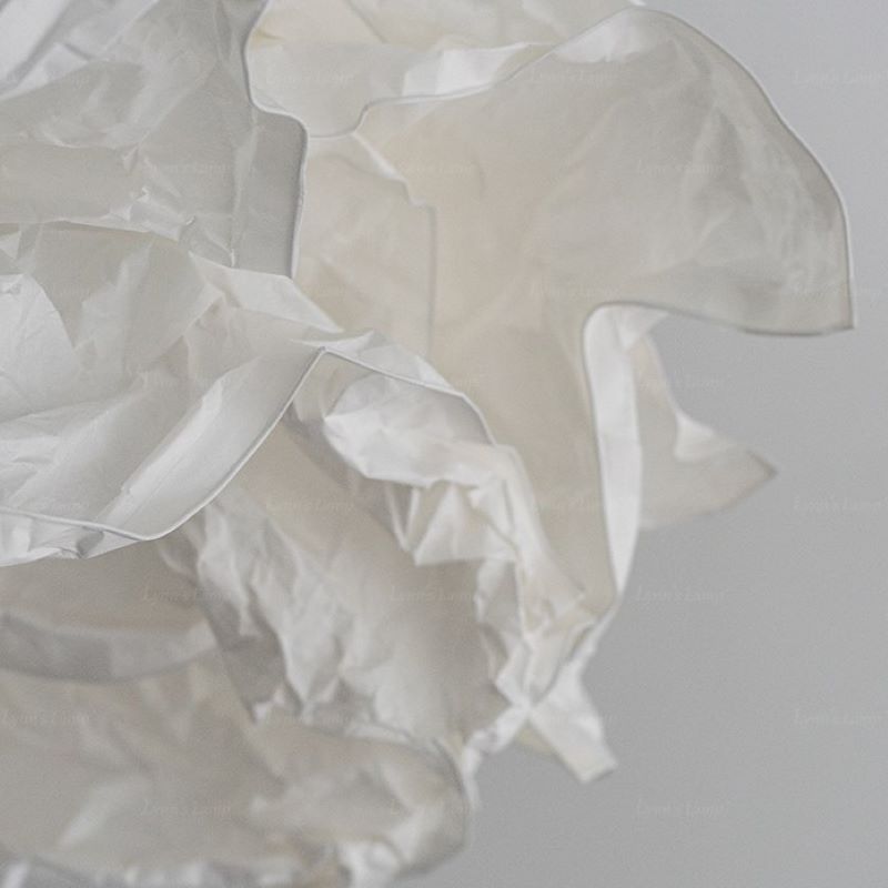 Close-up Ritta Wabi-Sabi paper pendant light shade
