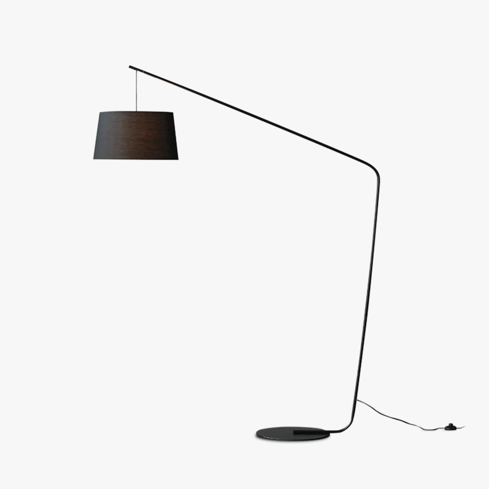 Salgado Floor Lamp with Fabric Shade - Black