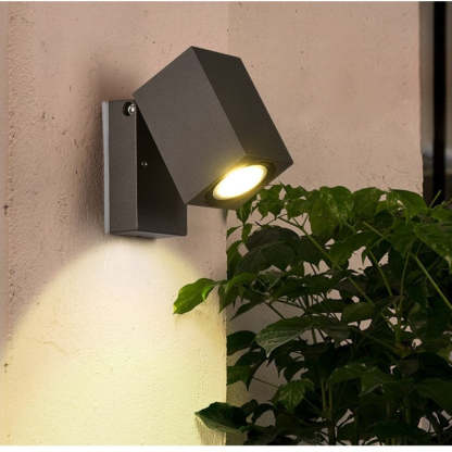 Orr Modern Outdoor Wall Lamp - Rotatable Metal Spotlight