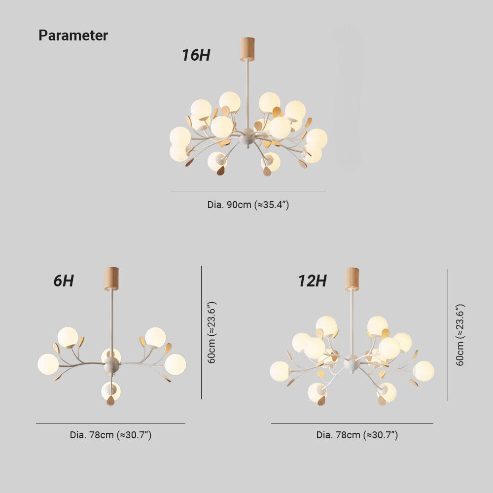 Valentina Chandelier Dimensions: 6H, 12H, 16H - Lassola Lighting