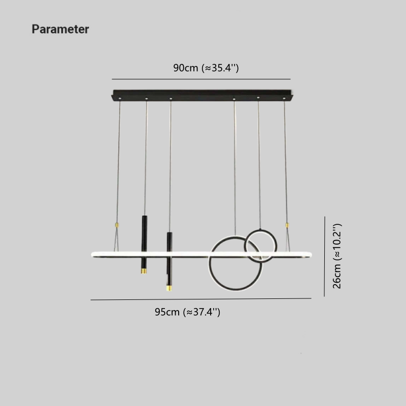 Madina Pendant Light Dimensions, Modern Lighting Fixture