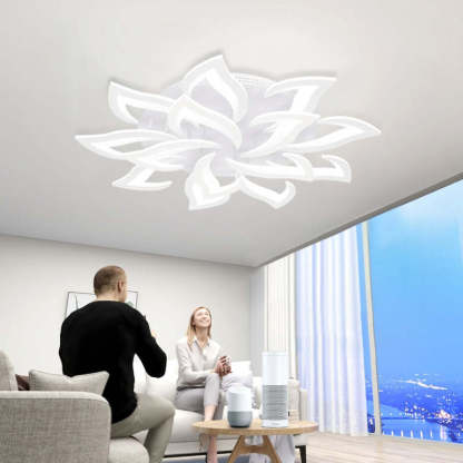 Hana Flower Ceiling Light in a modern living room