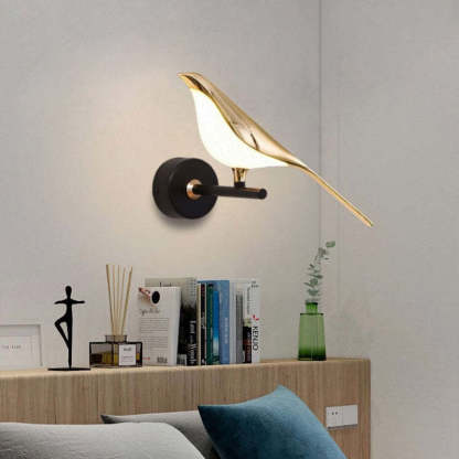 Gold Magpie Bird Wall Lamp - Las Sola