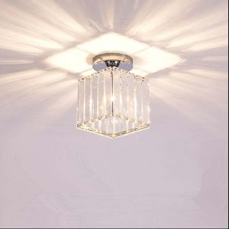 Herbert Modern Metal/Crystal Flush Mount Ceiling Light, 3 Colors