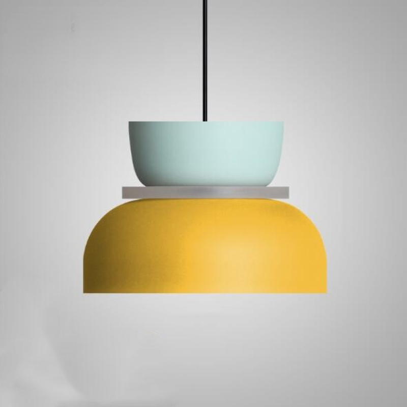 Yellow and blue Morandi pendant light