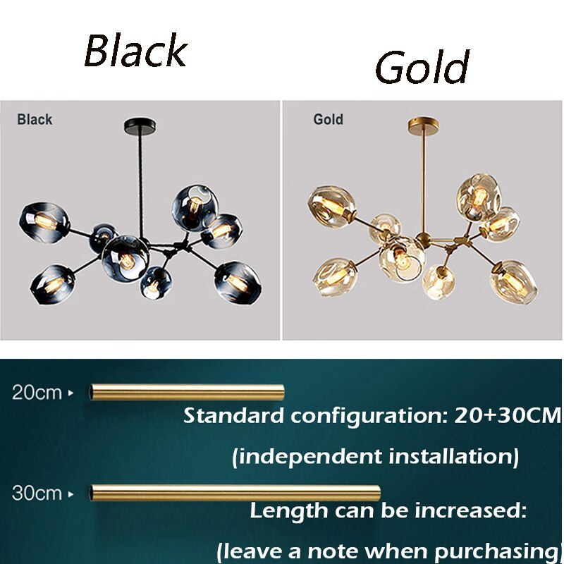 Valentina Bubble Pendant Light color and length options