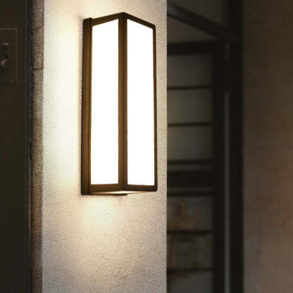 Orr LED Outdoor Wall Lamp on textured wall
