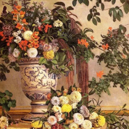 Flowers by Frederic Bazille: Oil Painting Reproduction