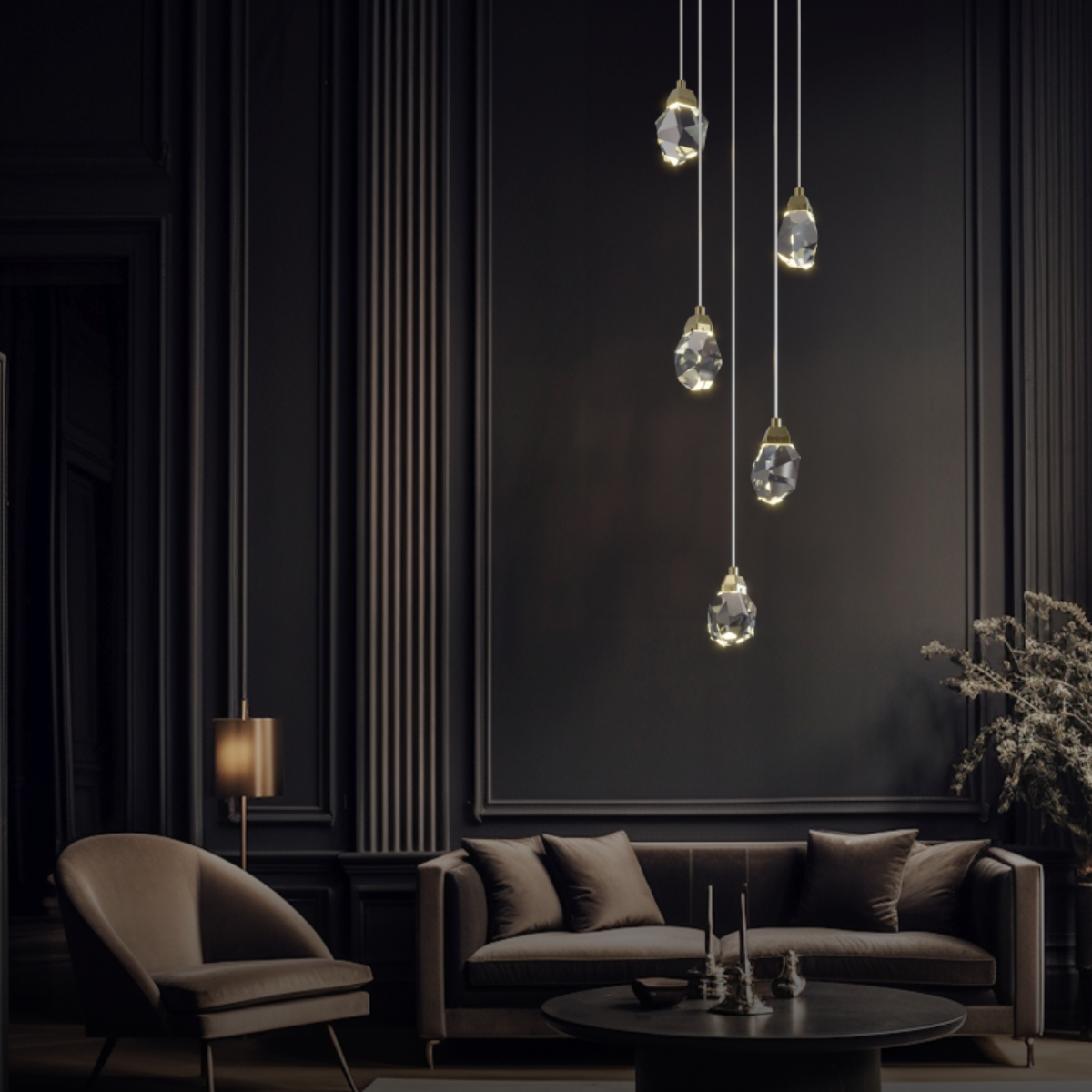 Marilyn Design Ball Glass Metal Pendant Light Living Room
