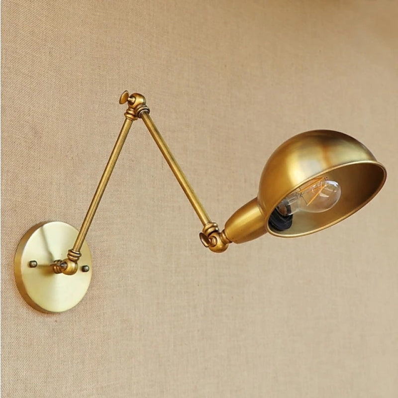Brady Bronze Metal Adjustable Swing Arm Wall Lamp