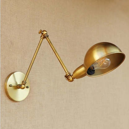 Brady Bronze Metal Adjustable Swing Arm Wall Lamp