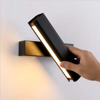 Adjusting Aqsa Modern Black Rotatable Wall Lamp