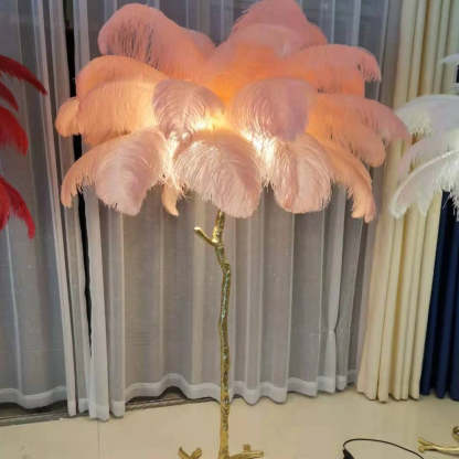 O'Moore Nordic Luxury Unique Ostrich Feather Floor Lamp/Table Lamp