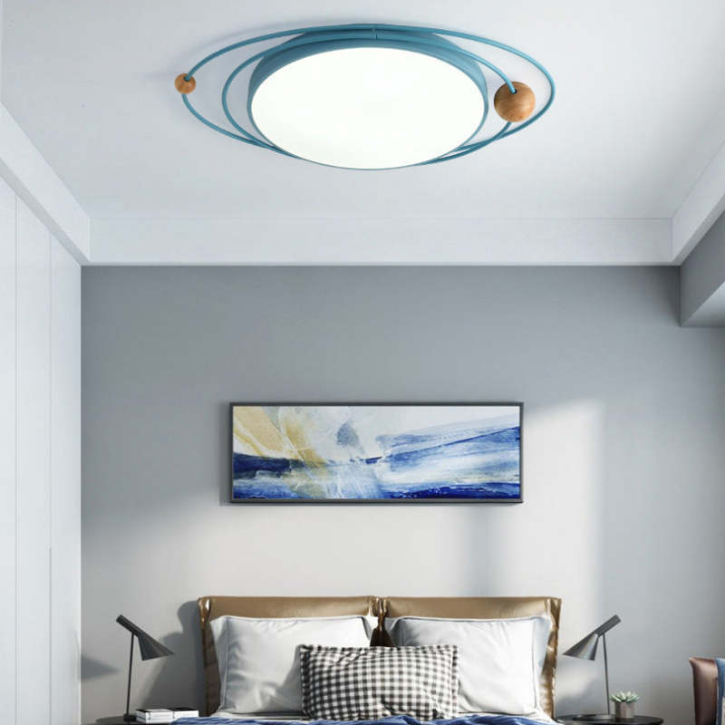 Quinn modern ceiling light in bedroom, stylish interior design