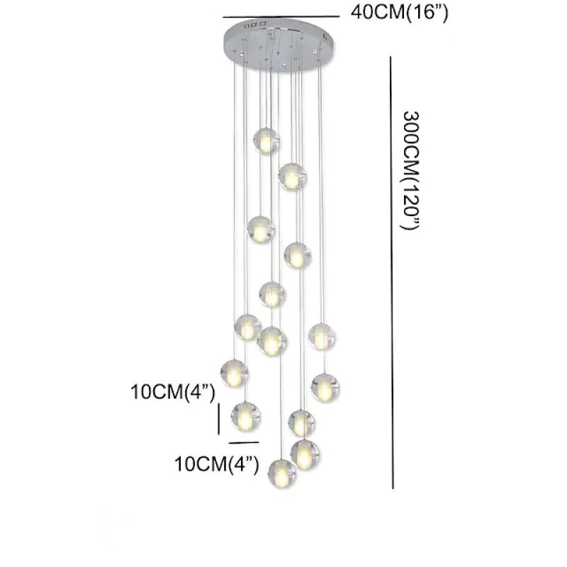 Hailie pendant light dimensions: 40cm, 300cm