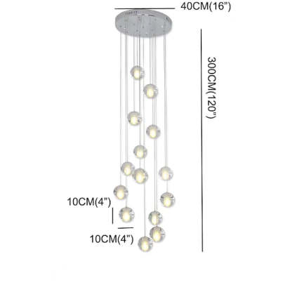 Hailie pendant light dimensions: 40cm, 300cm