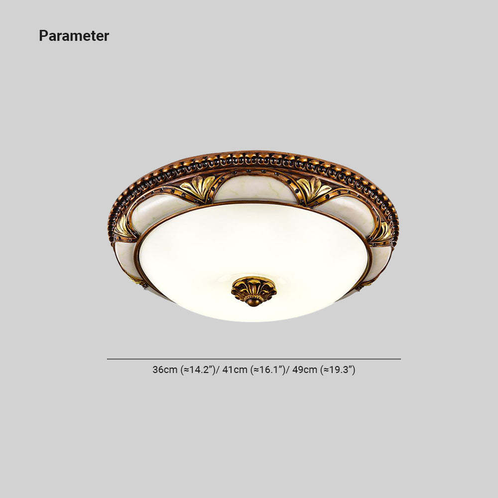 Alessio Floral Flush Mount Light - Dimensions