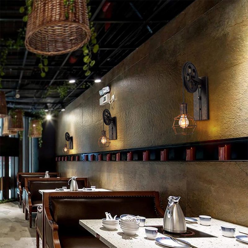 Alessio Wall Lamp in Restaurant Setting