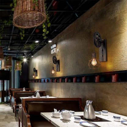 Alessio Wall Lamp in Restaurant Setting