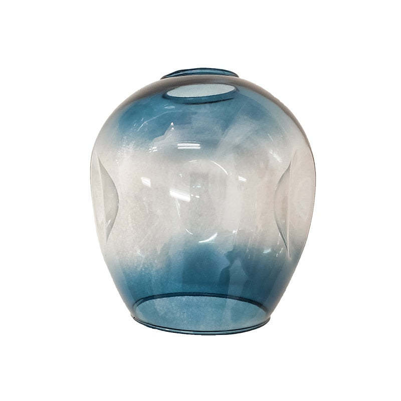 Gradient blue glass lampshade of Valentina pendant light