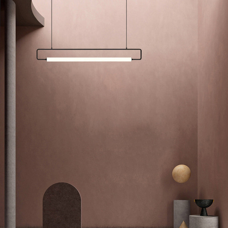Edge Modern Minimalist rectangular Metal  Pendant Light
