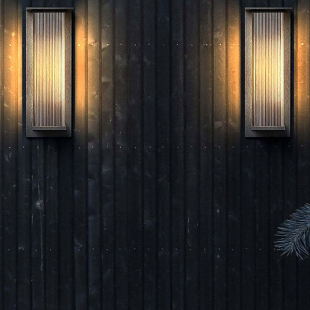 Orr Modern Rectangular Metal Outdoor Wall Lamp