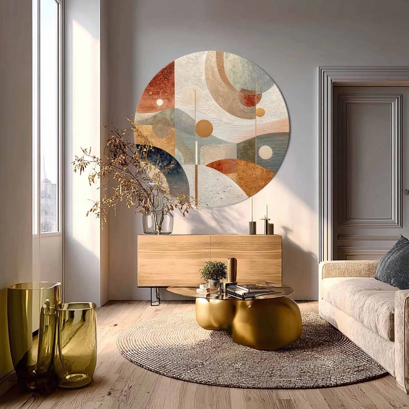 Plaster Minimalism Canvas Wall Art Framed Oil Painting | Las Sola