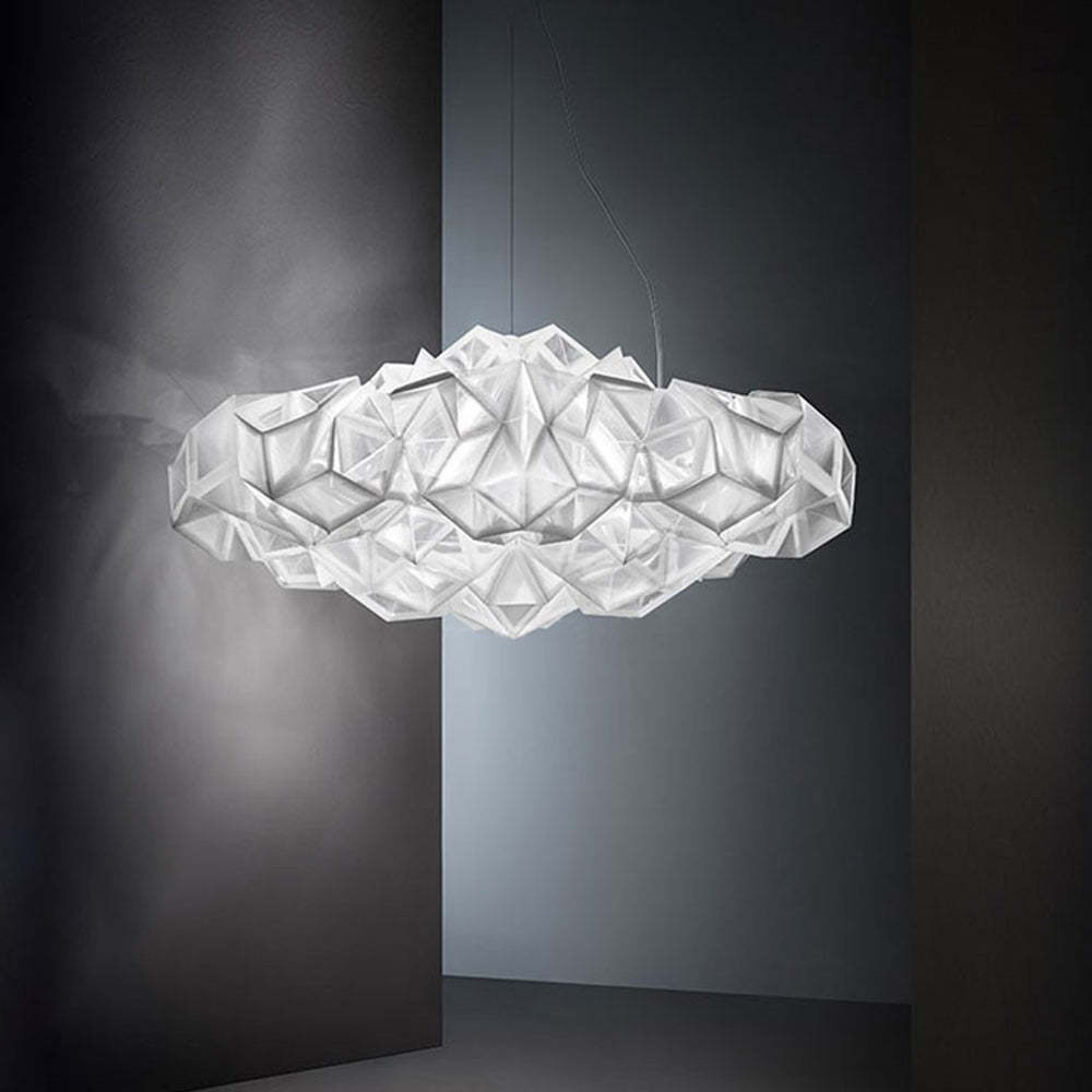 Bella acrylic pendant light - diamond cloud design.